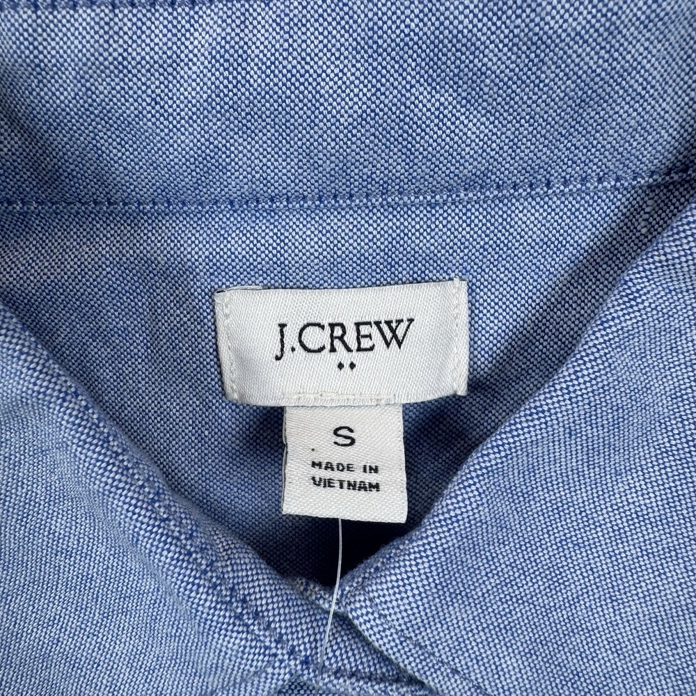 J. CREW Women's Blue Oxford Button Down Long Sleeve Preppy Shirt Size Small NEW - Picture 2 of 8